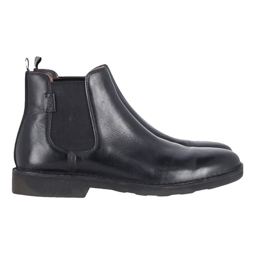 Pre-owned Polo Ralph Lauren Leather Boots In Black