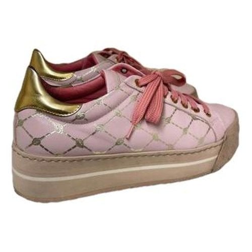 Pre-owned Blumarine Leather Trainers In Pink