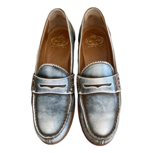 Pre-owned Church's Leather Flats In Grey