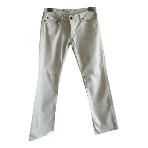 Pre-owned Prada Straight Pants In White