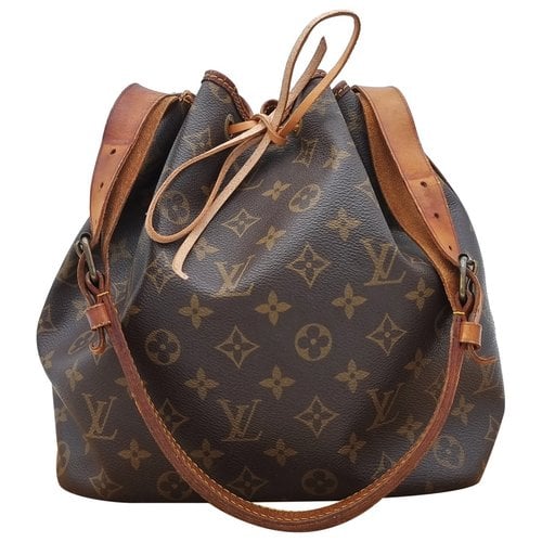 Pre-owned Louis Vuitton Petit Noé Trunk Leather Handbag In Brown