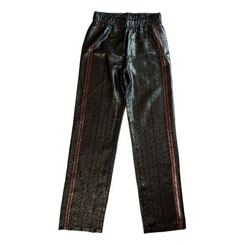 Pre-owned Alysi Straight Pants In Metallic