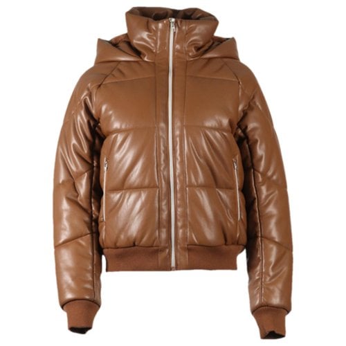 Pre-owned Alo Yoga Leather Jacket In Brown
