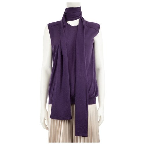 Pre-owned Balenciaga Cashmere Knitwear In Purple