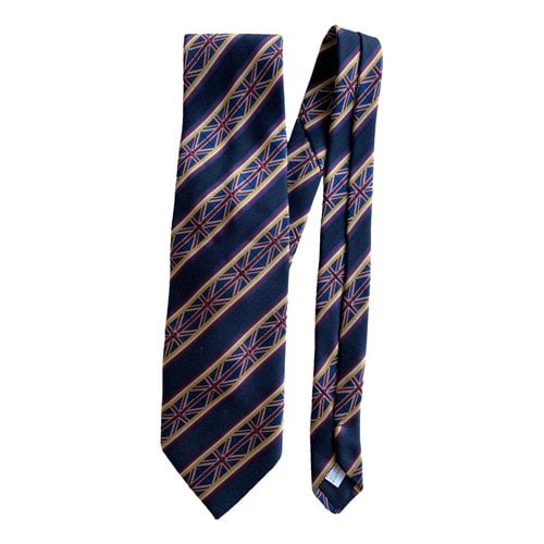 Pre-owned Moschino Silk Tie In Navy