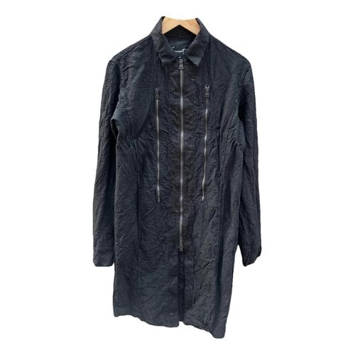 Pre-owned Fagassent Linen Jacket In Black