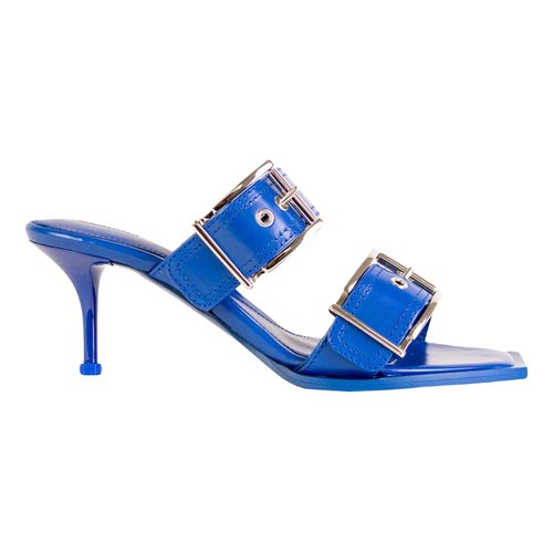 Pre-owned Alexander Mcqueen Leather Sandal In Blue