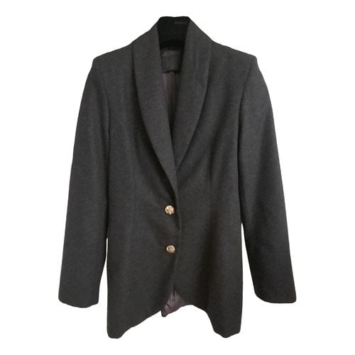 Pre-owned Pinko Wool Blazer In Anthracite