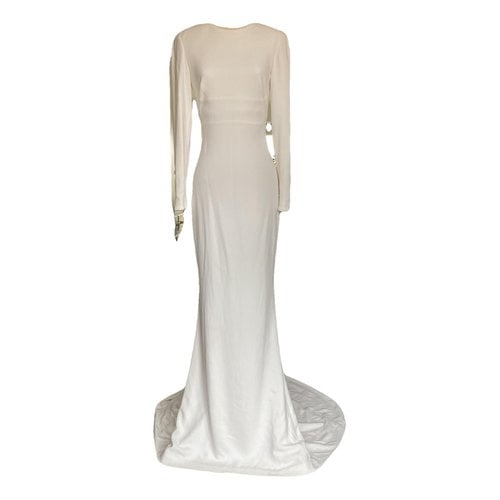 Pre-owned Stella Mccartney Silk Maxi Dress In White