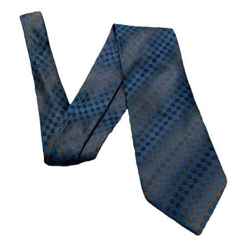 Pre-owned Canali Silk Tie In Navy