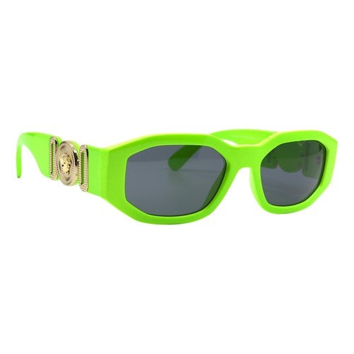 Pre-owned Versace Medusa Biggie Sunglasses In Green