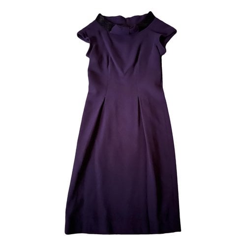 Pre-owned Moschino Cheap And Chic Wool Mid-length Dress In Purple