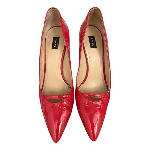 Pre-owned Pinko Patent Leather Heels In Red