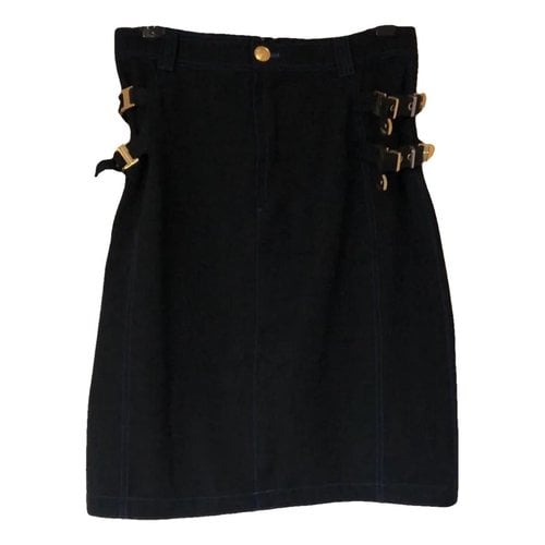 Pre-owned Versace Mid-length Skirt In Black