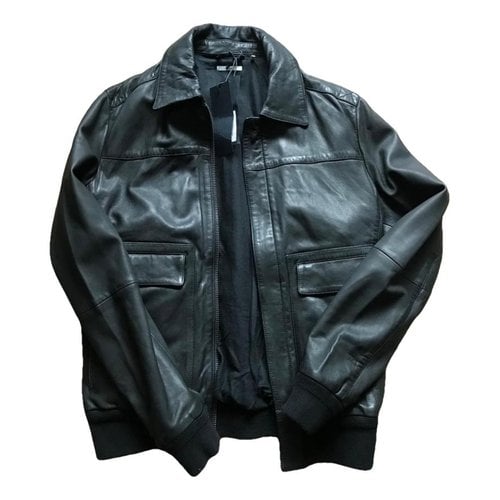 Pre-owned Ikks Leather Jacket In Orange