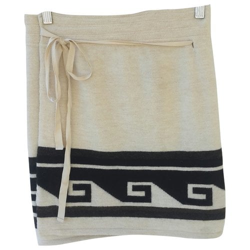 Pre-owned Isabel Marant Wool Mini Skirt In Beige