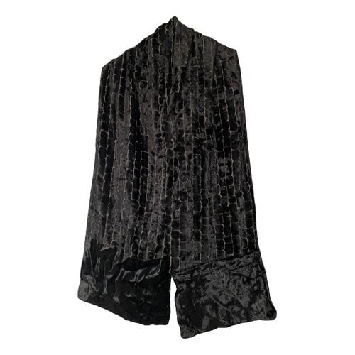 Pre-owned Antik Batik Velvet Scarf In Black
