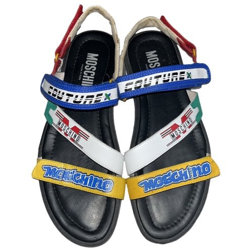 Pre-owned Moschino Leather Sandals In Multicolour