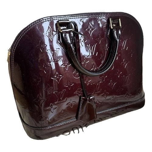 Pre-owned Louis Vuitton Alma Patent Leather Handbag In Other