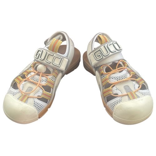 Pre-owned Gucci Mules & Clogs In White