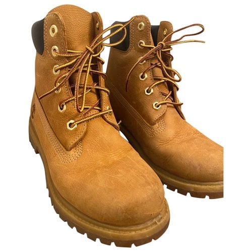 Pre-owned Timberland Lace Up Boots In Brown