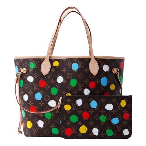 Pre-owned Louis Vuitton Neverfull Leather Handbag In Multicolour