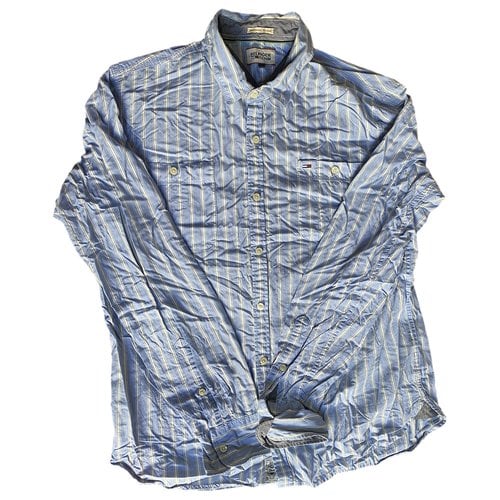 Pre-owned Tommy Hilfiger Linen Shirt In Blue