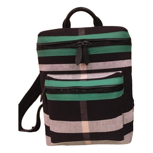 Pre-owned Burberry Cloth Backpack In Green