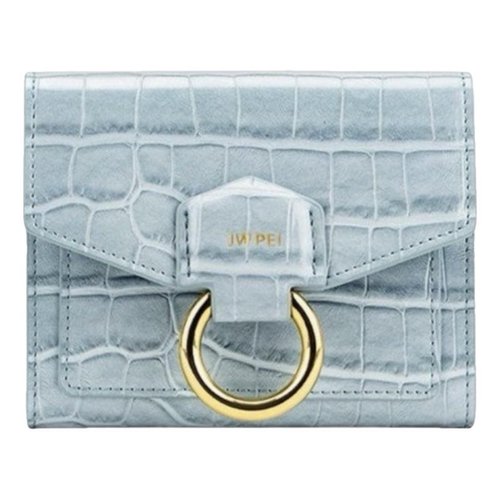 Pre-owned Jw Pei Vegan Leather Wallet In Blue