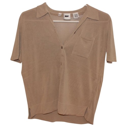 Pre-owned Dkny Blouse In Camel