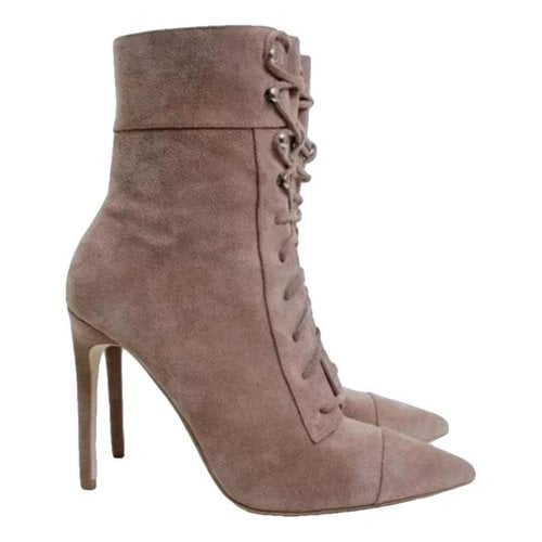 Pre-owned Jeffrey Campbell Lace Ups In Beige
