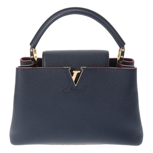 Pre-owned Louis Vuitton Leather Handbag In Navy