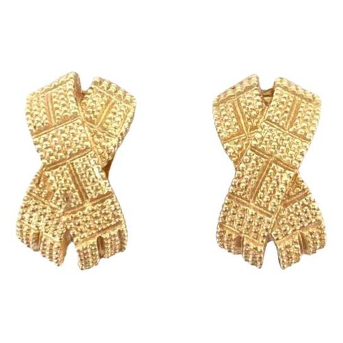 Pre-owned Dior Yellow Gold Earrings