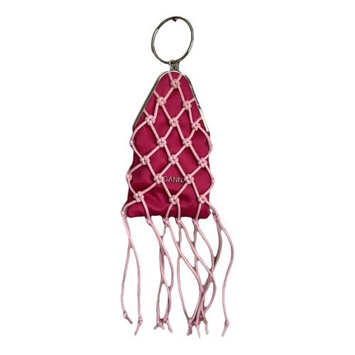 Pre-owned Ganni Silk Handbag In Pink