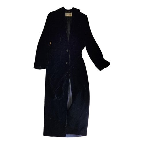 Pre-owned Saint Laurent Velvet Coat In Black