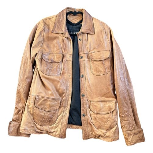 Pre-owned Giorgio Brato Leather Jacket In Camel