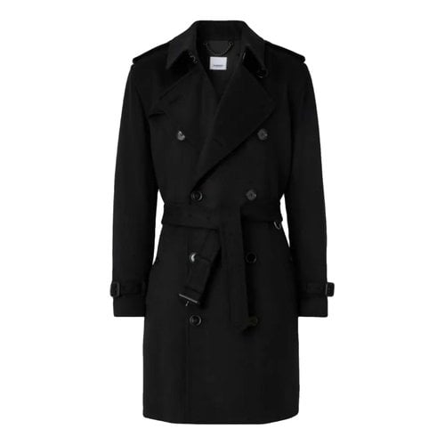 Pre-owned Burberry Cashmere Coat In Black
