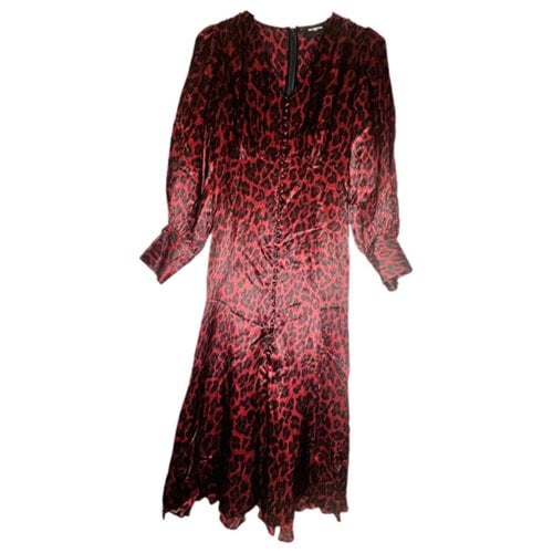 Pre-owned The Kooples Fall Winter 2019 Mid-length Dress In Burgundy