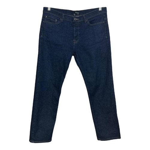 Pre-owned The Kooples Straight Jeans In Navy
