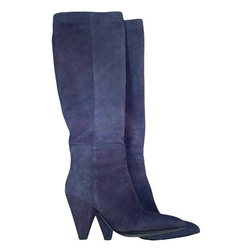 Pre-owned Divine Follie Boots In Purple