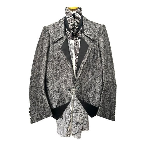 Pre-owned Balenciaga Silk Jacket In Grey
