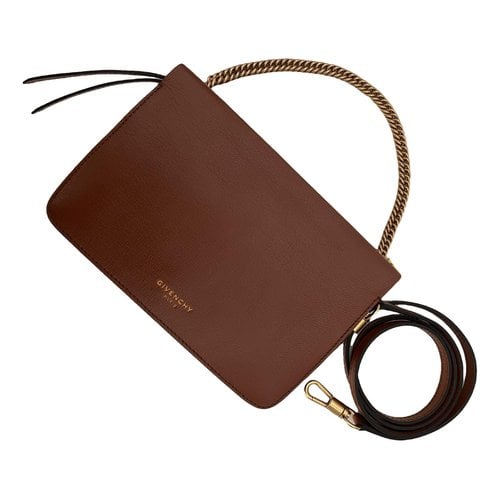 Pre-owned Givenchy Cross3 Leather Crossbody Bag In Brown