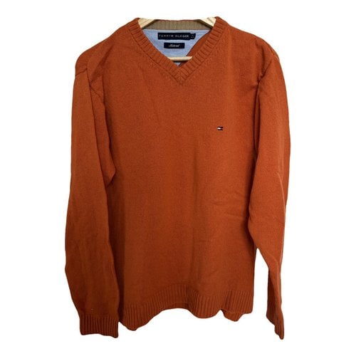 Pre-owned Tommy Hilfiger Wool Pull In Orange