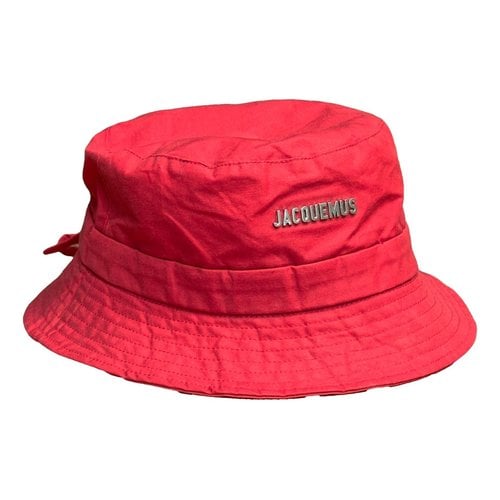 Pre-owned Jacquemus Le Bob Gadjo Hat In Red