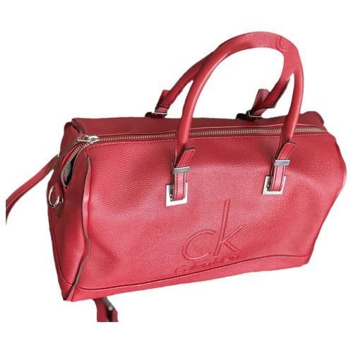Pre-owned Calvin Klein Handbag In Red