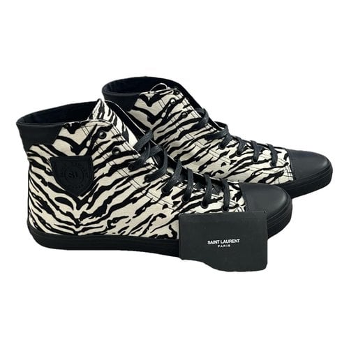 Pre-owned Saint Laurent Pony-style Calfskin Boots In Multicolour