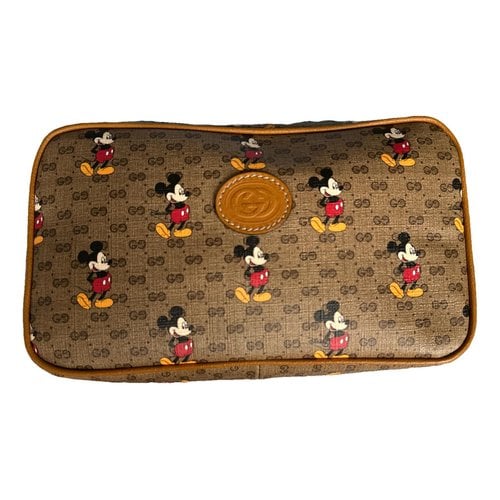 Pre-owned Disney X Gucci Cloth Bag In Brown