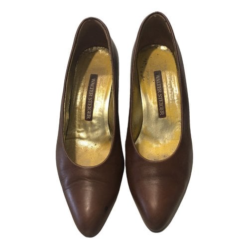 Pre-owned Walter Steiger Leather Heels In Brown