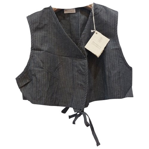 Pre-owned Brunello Cucinelli Short Vest In Anthracite