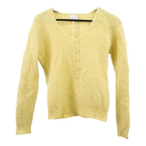 Pre-owned Anine Bing Wool Cardigan In Yellow
